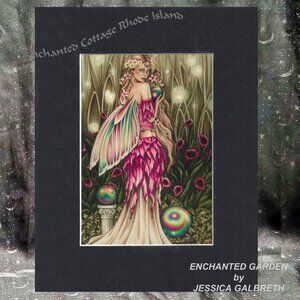 Jessica Galbreth 𝙀𝙉𝘾𝙃𝘼𝙉𝙏𝙀𝘿 𝙂𝘼𝙍𝘿𝙀𝙉 8X10 Matted Art Print 3842